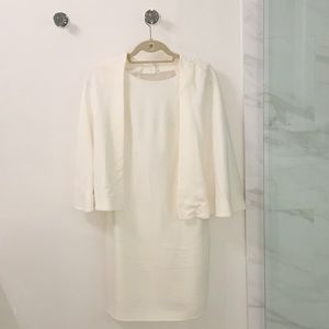 Tracy Reese white caped dress